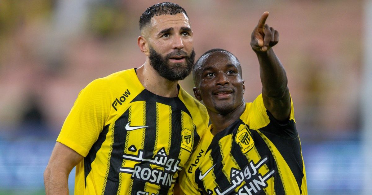 Moussa Diaby e Karim Benzema