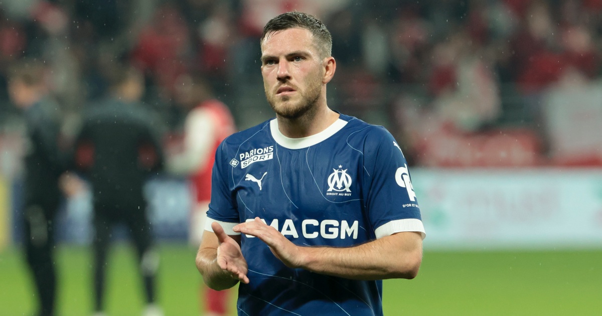 Jordan Veretout con la maglia dell'Olympique Marsiglia