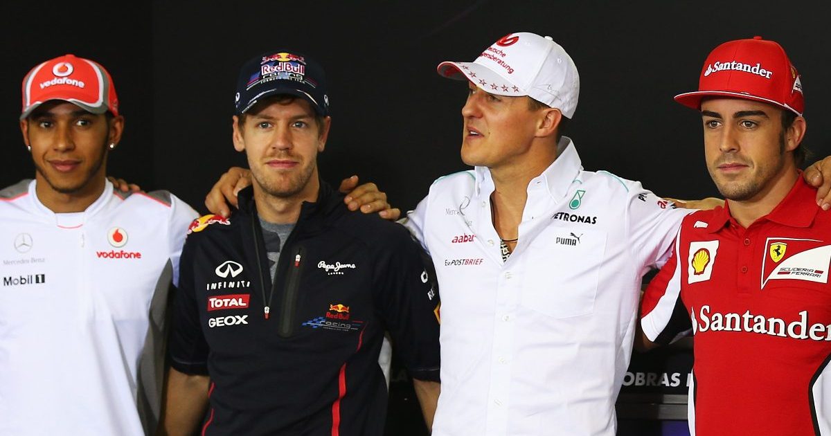 Hamilton, Vettel, Schumacher e Alonso